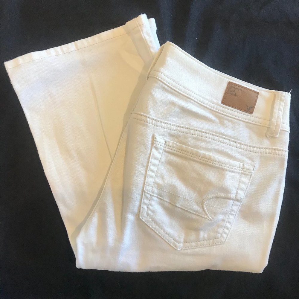 White Bootcut American Eagle Jeans